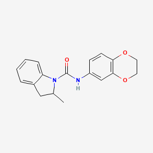 N-(2,3-dihydro-1,4-benzodioxin-6-yl)-2-methyl-1-indolinecarboxamide