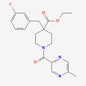 ethyl 4-(3-fluorobenzyl)-1-[(5-methyl-2-pyrazinyl)carbonyl]-4-piperidinecarboxylate