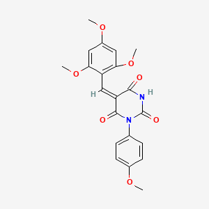 1-(4-methoxyphenyl)-5-(2,4,6-trimethoxybenzylidene)-2,4,6(1H,3H,5H)-pyrimidinetrione