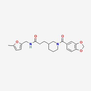 3-[1-(1,3-benzodioxol-5-ylcarbonyl)-3-piperidinyl]-N-[(5-methyl-2-furyl)methyl]propanamide