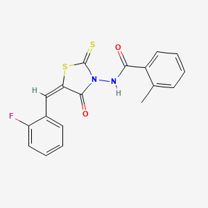 N-[5-(2-fluorobenzylidene)-4-oxo-2-thioxo-1,3-thiazolidin-3-yl]-2-methylbenzamide