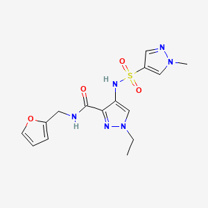 1-ETHYL-N~3~-(2-FURYLMETHYL)-4-{[(1-METHYL-1H-PYRAZOL-4-YL)SULFONYL]AMINO}-1H-PYRAZOLE-3-CARBOXAMIDE