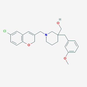 [1-[(6-chloro-2H-chromen-3-yl)methyl]-3-(3-methoxybenzyl)-3-piperidinyl]methanol