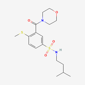 N-(3-methylbutyl)-4-(methylthio)-3-(4-morpholinylcarbonyl)benzenesulfonamide