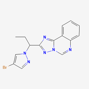 2-[1-(4-bromo-1H-pyrazol-1-yl)propyl][1,2,4]triazolo[1,5-c]quinazoline