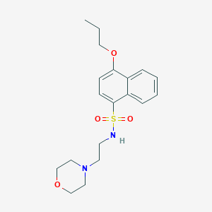 molecular formula C19H26N2O4S B486761 N-[2-(4-morpholinyl)ethyl]-4-propoxy-1-naphthalenesulfonamide CAS No. 825609-17-4