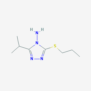 3-isopropyl-5-(propylthio)-4H-1,2,4-triazol-4-amine