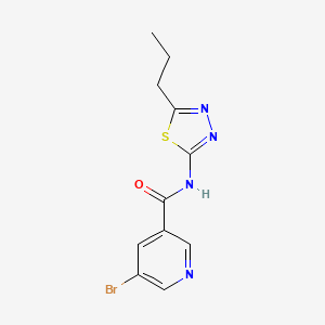 5-bromo-N-(5-propyl-1,3,4-thiadiazol-2-yl)nicotinamide