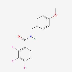 2,3,4-trifluoro-N-[(4-methoxyphenyl)methyl]benzamide