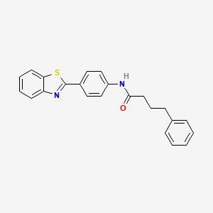 N-[4-(1,3-benzothiazol-2-yl)phenyl]-4-phenylbutanamide