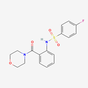 4-FLUORO-N-[2-(MORPHOLINE-4-CARBONYL)PHENYL]BENZENE-1-SULFONAMIDE