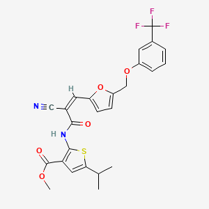 methyl 2-{[2-cyano-3-(5-{[3-(trifluoromethyl)phenoxy]methyl}-2-furyl)acryloyl]amino}-5-isopropyl-3-thiophenecarboxylate