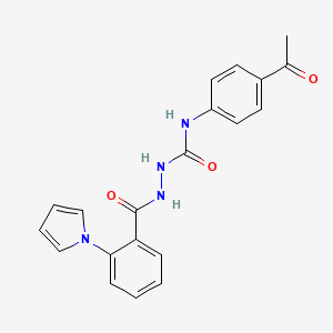 N-(4-acetylphenyl)-2-[2-(1H-pyrrol-1-yl)benzoyl]hydrazinecarboxamide