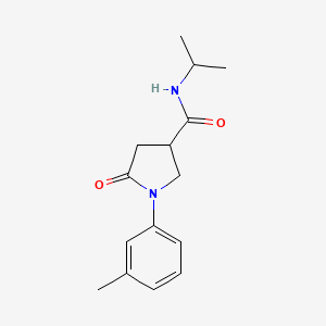 1-(3-methylphenyl)-5-oxo-N-(propan-2-yl)pyrrolidine-3-carboxamide