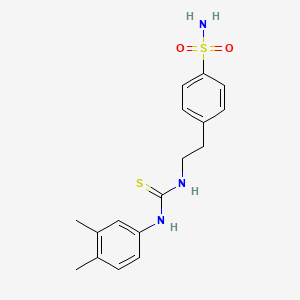 4-[2-({[(3,4-dimethylphenyl)amino]carbonothioyl}amino)ethyl]benzenesulfonamide