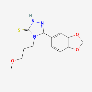 5-(1,3-benzodioxol-5-yl)-4-(3-methoxypropyl)-4H-1,2,4-triazole-3-thiol