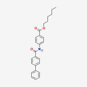 molecular formula C26H27NO3 B4867863 hexyl 4-[(4-biphenylylcarbonyl)amino]benzoate 