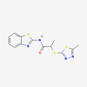 N-(1,3-benzothiazol-2-yl)-2-[(5-methyl-1,3,4-thiadiazol-2-yl)sulfanyl]propanamide