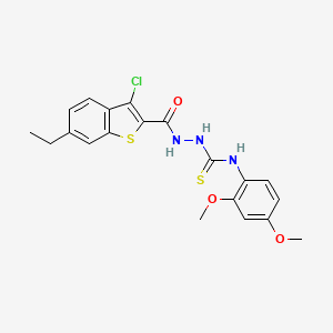 2-[(3-chloro-6-ethyl-1-benzothien-2-yl)carbonyl]-N-(2,4-dimethoxyphenyl)hydrazinecarbothioamide