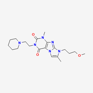 8-(3-methoxypropyl)-1,7-dimethyl-3-(2-(piperidin-1-yl)ethyl)-1H-imidazo[2,1-f]purine-2,4(3H,8H)-dione