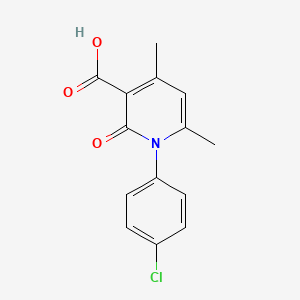 1-(4-CHLOROPHENYL)-4,6-DIMETHYL-2-OXO-1,2-DIHYDRO-3-PYRIDINECARBOXYLIC ACID