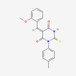 5-(2-methoxybenzylidene)-1-(4-methylphenyl)-2-thioxodihydro-4,6(1H,5H)-pyrimidinedione