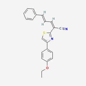 2-[4-(4-ethoxyphenyl)-1,3-thiazol-2-yl]-5-phenyl-2,4-pentadienenitrile