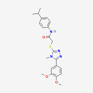 2-{[5-(3,4-DIMETHOXYPHENYL)-4-METHYL-4H-1,2,4-TRIAZOL-3-YL]SULFANYL}-N-(4-ISOPROPYLPHENYL)ACETAMIDE