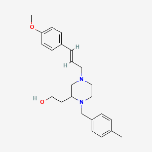 2-[4-[(2E)-3-(4-methoxyphenyl)-2-propen-1-yl]-1-(4-methylbenzyl)-2-piperazinyl]ethanol