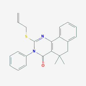 2-(allylthio)-5,5-dimethyl-3-phenyl-5,6-dihydrobenzo[h]quinazolin-4(3H)-one