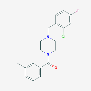 [4-(2-CHLORO-4-FLUOROBENZYL)PIPERAZINO](3-METHYLPHENYL)METHANONE