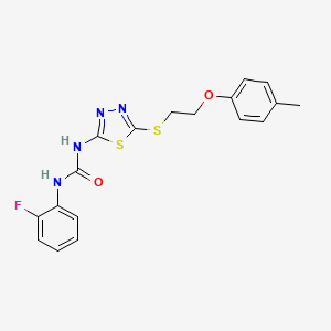 1-(2-Fluorophenyl)-3-[5-[2-(4-methylphenoxy)ethylsulfanyl]-1,3,4-thiadiazol-2-yl]urea