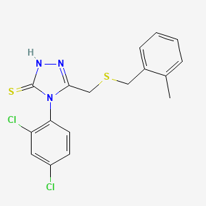 4-(2,4-dichlorophenyl)-5-{[(2-methylbenzyl)thio]methyl}-4H-1,2,4-triazole-3-thiol