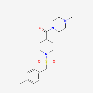 1-ETHYL-4-{1-[(4-METHYLPHENYL)METHANESULFONYL]PIPERIDINE-4-CARBONYL}PIPERAZINE