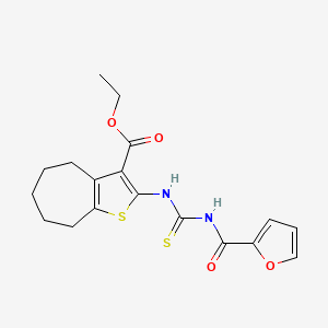 ethyl 2-{[(2-furoylamino)carbonothioyl]amino}-5,6,7,8-tetrahydro-4H-cyclohepta[b]thiophene-3-carboxylate