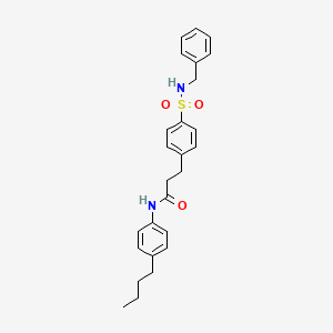 3-{4-[(benzylamino)sulfonyl]phenyl}-N-(4-butylphenyl)propanamide