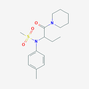 N-(4-methylphenyl)-N-[1-(1-piperidinylcarbonyl)propyl]methanesulfonamide