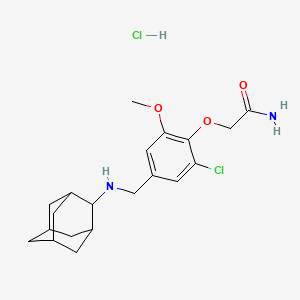 2-{4-[(2-adamantylamino)methyl]-2-chloro-6-methoxyphenoxy}acetamide hydrochloride