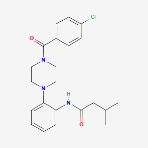 N-[2-[4-(4-chlorobenzoyl)piperazin-1-yl]phenyl]-3-methylbutanamide