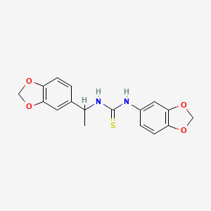 1-(1,3-Benzodioxol-5-yl)-3-[1-(1,3-benzodioxol-5-yl)ethyl]thiourea