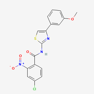 4-chloro-N-[4-(3-methoxyphenyl)-1,3-thiazol-2-yl]-2-nitrobenzamide