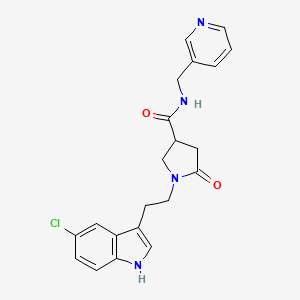 1-[2-(5-chloro-1H-indol-3-yl)ethyl]-5-oxo-N-(pyridin-3-ylmethyl)pyrrolidine-3-carboxamide