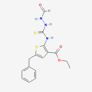 ethyl 5-benzyl-2-{[(2-formylhydrazino)carbonothioyl]amino}-3-thiophenecarboxylate