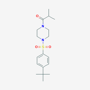 1-(4-{[4-(TERT-BUTYL)PHENYL]SULFONYL}PIPERAZINO)-2-METHYL-1-PROPANONE