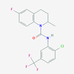 N-[2-chloro-5-(trifluoromethyl)phenyl]-6-fluoro-2-methyl-3,4-dihydroquinoline-1(2H)-carboxamide