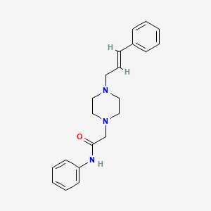 N-phenyl-2-{4-[(2E)-3-phenylprop-2-en-1-yl]piperazin-1-yl}acetamide