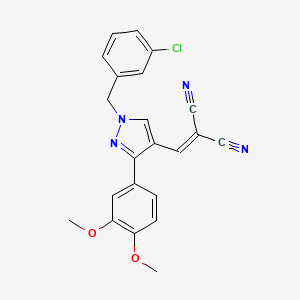 {[1-(3-chlorobenzyl)-3-(3,4-dimethoxyphenyl)-1H-pyrazol-4-yl]methylene}malononitrile