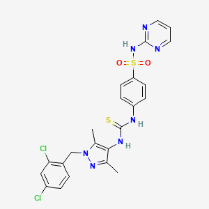 4-[({[1-(2,4-dichlorobenzyl)-3,5-dimethyl-1H-pyrazol-4-yl]amino}carbonothioyl)amino]-N-2-pyrimidinylbenzenesulfonamide