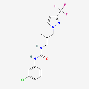 N-(3-chlorophenyl)-N'-{2-methyl-3-[3-(trifluoromethyl)-1H-pyrazol-1-yl]propyl}urea