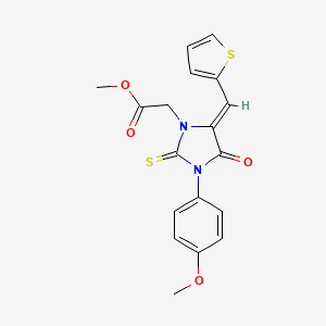 methyl [3-(4-methoxyphenyl)-4-oxo-5-(2-thienylmethylene)-2-thioxo-1-imidazolidinyl]acetate